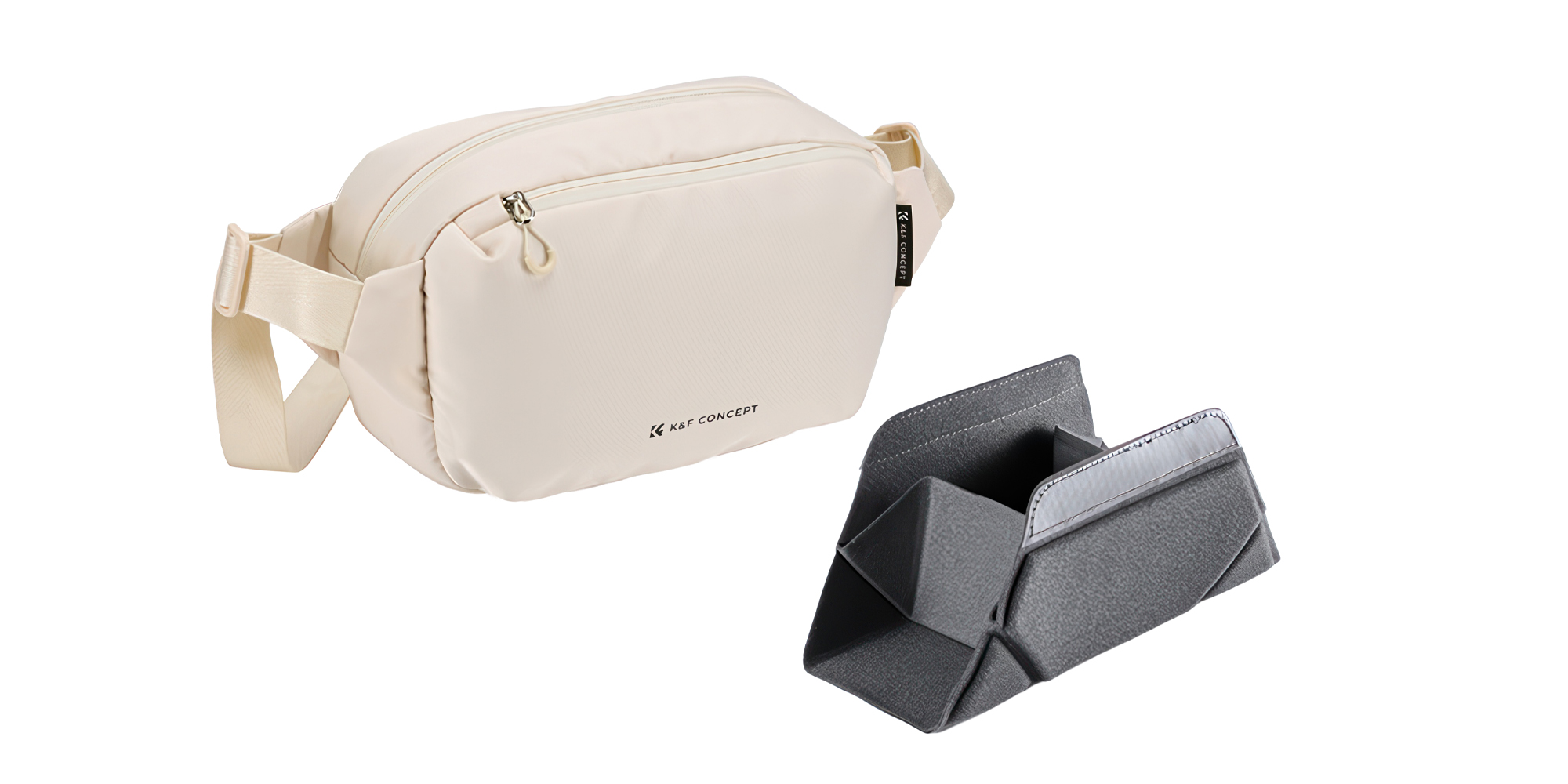 Torba fotograficzna K&F Concept Alpha Sling Bag 10 l - beżowa - Perfekcyjna organizacja